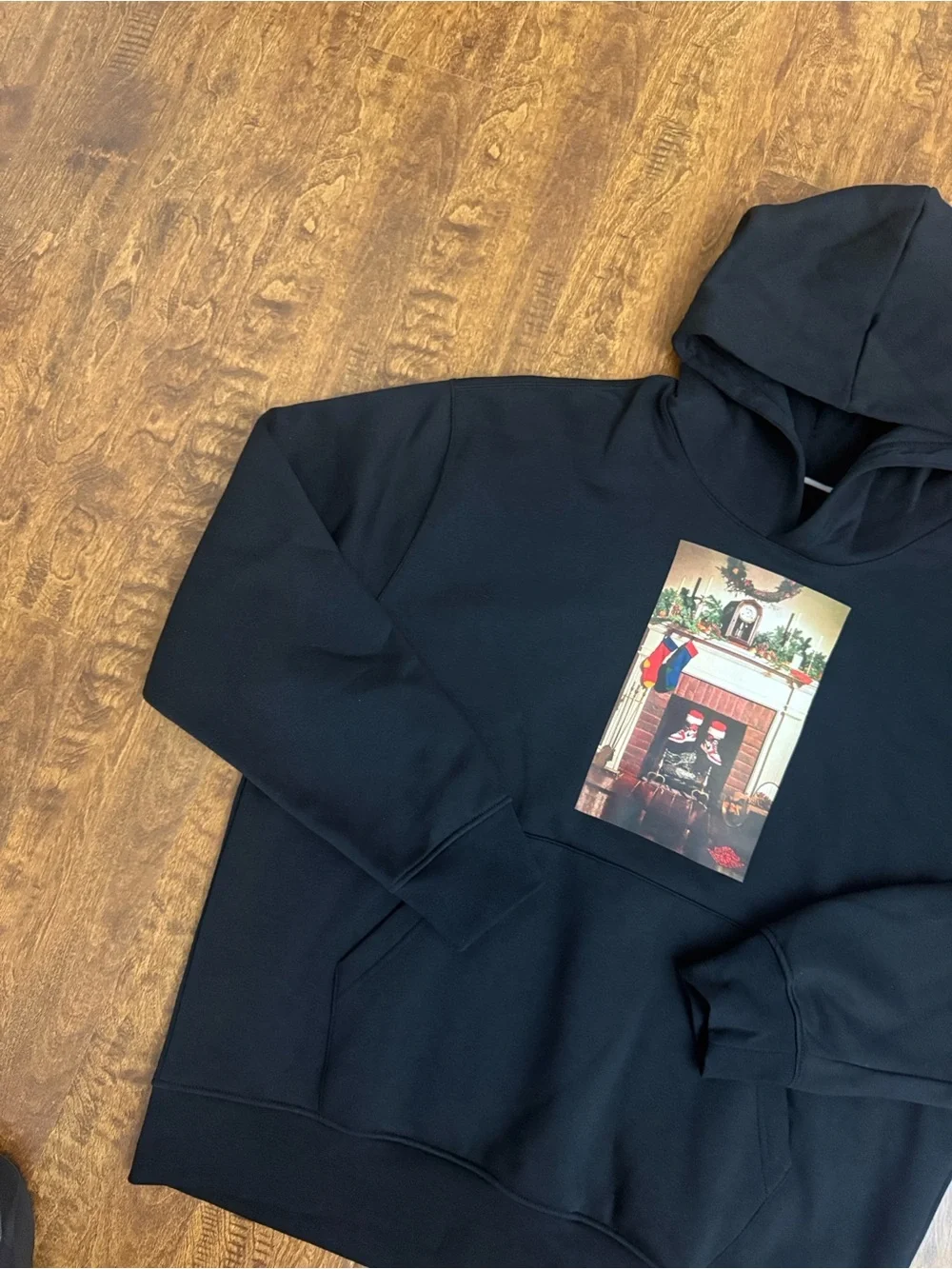 Jordan Black Pullover Hoodie with Front Graphic